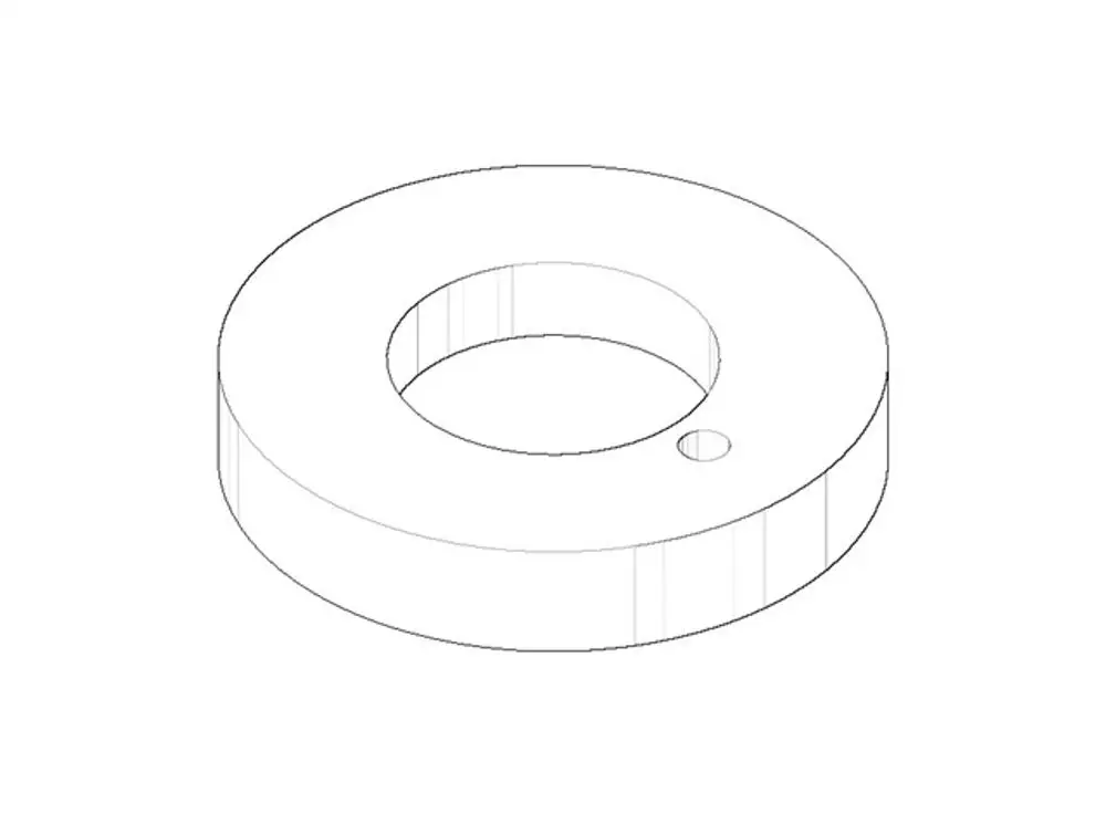 DORNBRACHT Rosette für Standauslauf Waschtisch ERSATZTEILE 092810112 D. 55 x D. 27,3 x 10 mm Chrom, 092810112-00 Galeriebild 1